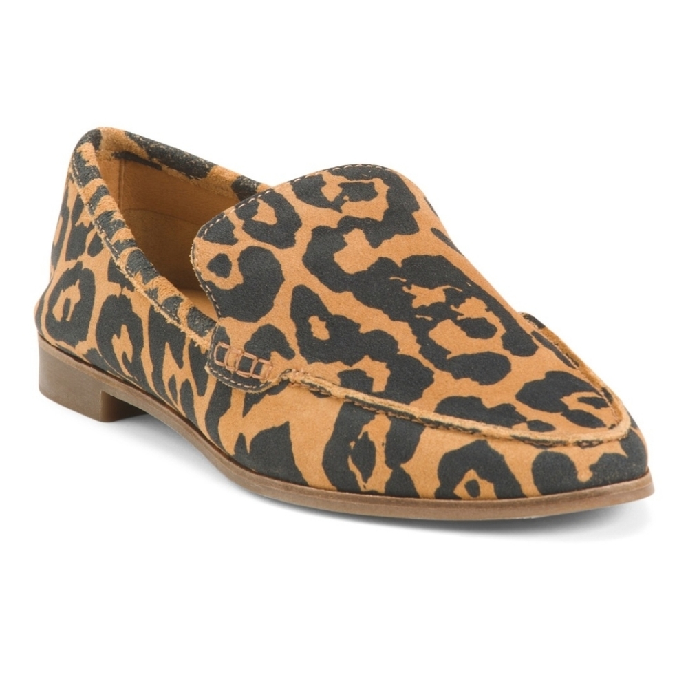 Lucky Brand Loafers Leopard Print Slip On Shoes